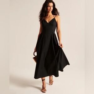 Abercrombie Strappy Plunge  Corset Maxi Dress